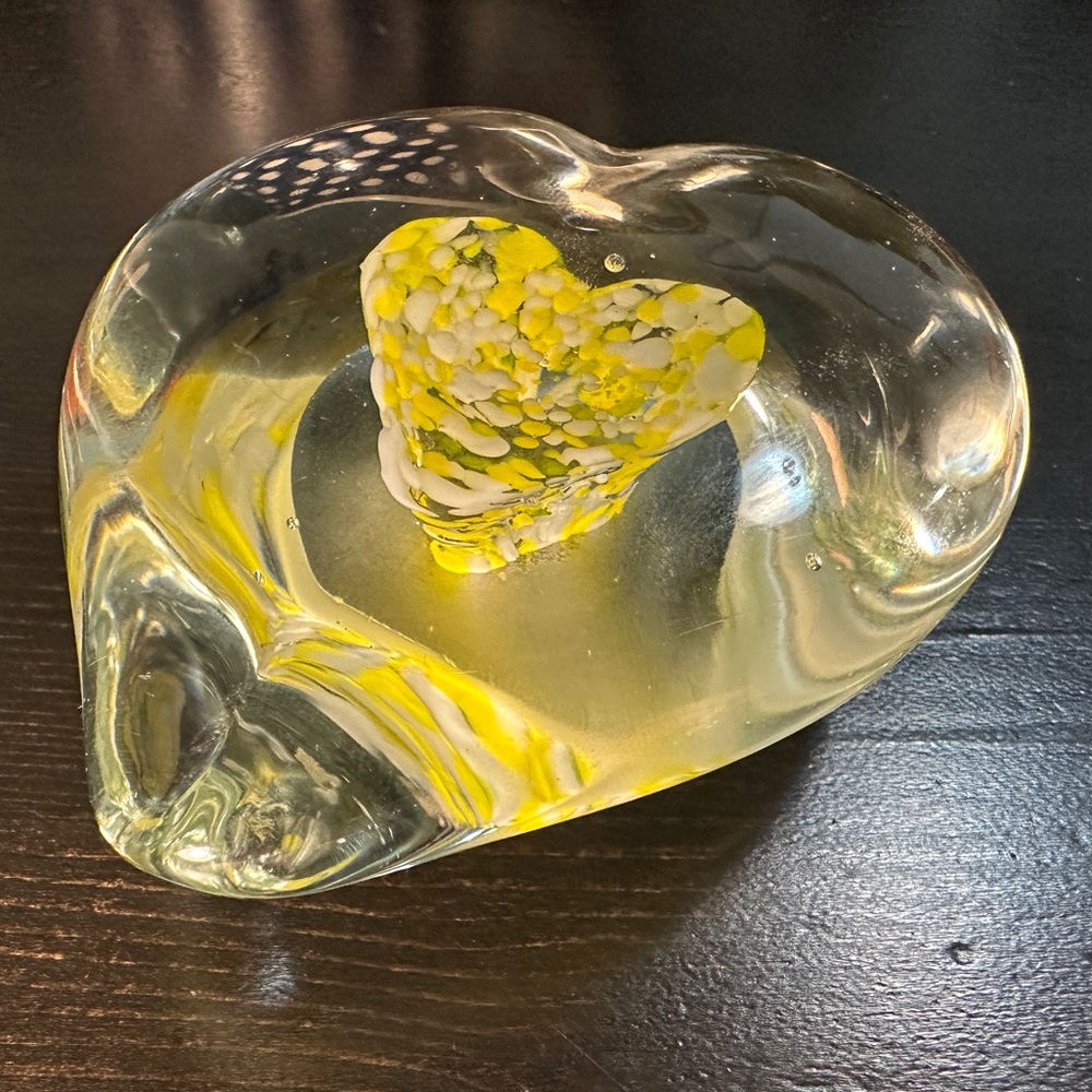 Vintage Hand Made Heart Paperweight